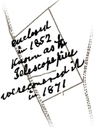 Map showing what was to become of the 2 acre plot