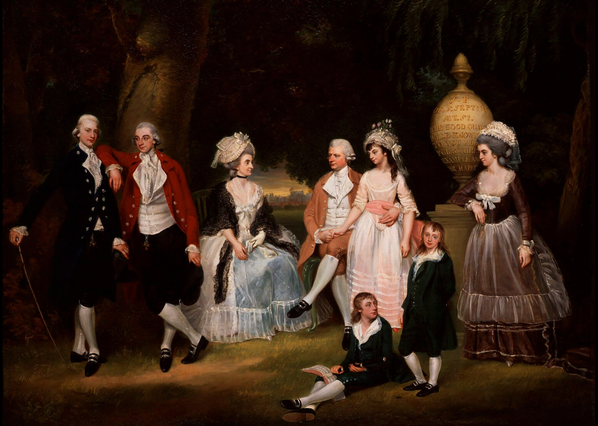 The Fourdrinier Family, c.1786, painting attributed to John Downman, NPG 6091