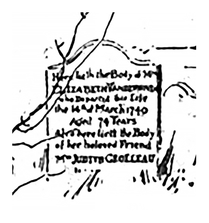 Detail of headston in foregorud of Henry Fitton image of Mount Nod