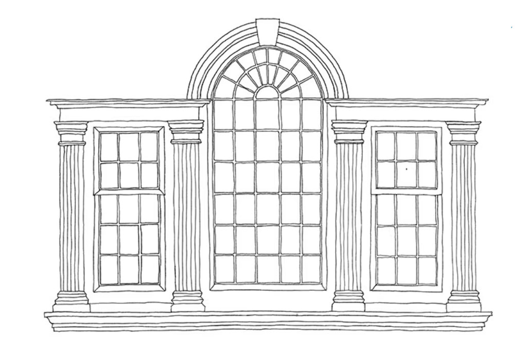 A Palladian or Venetian window