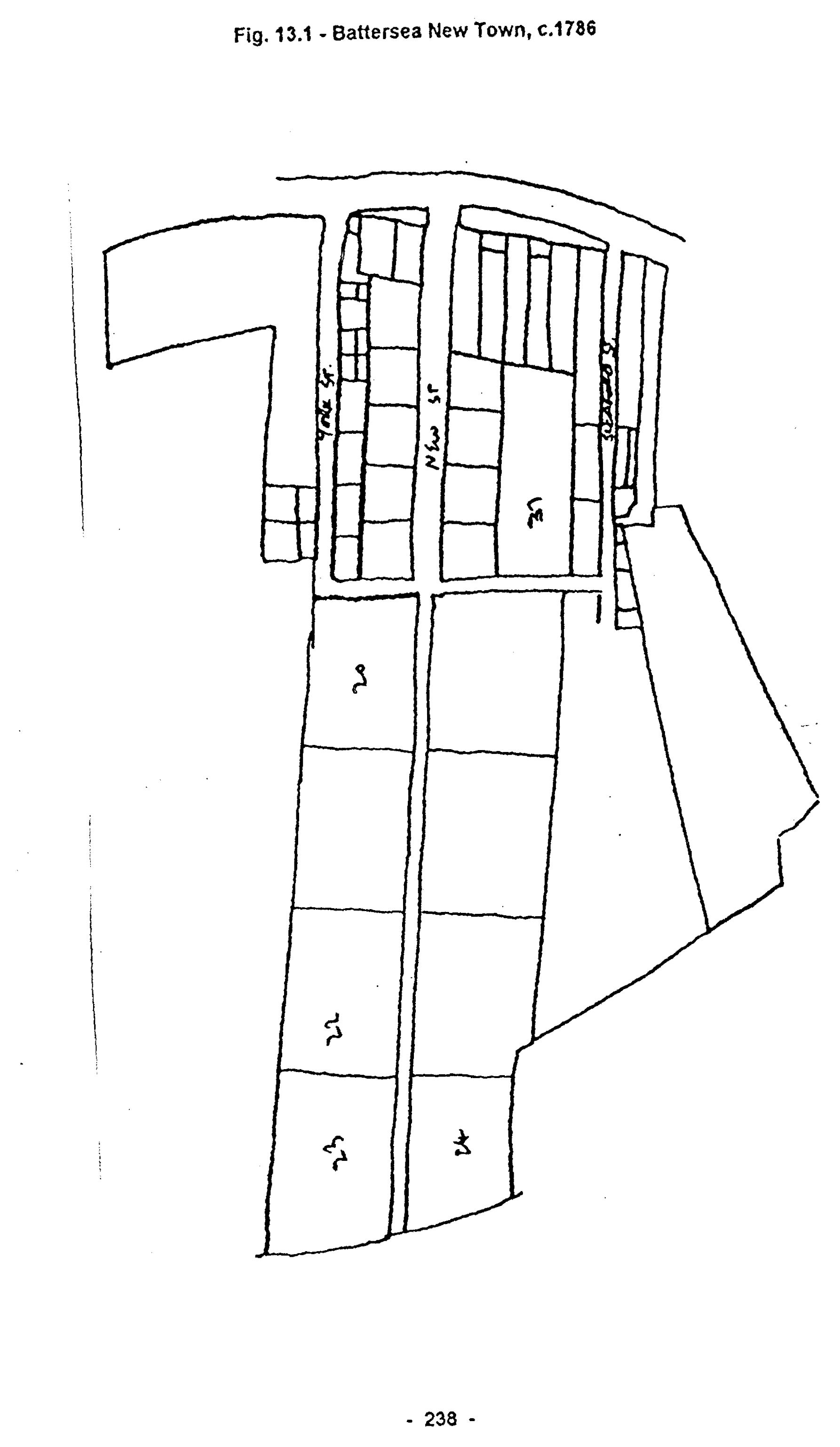 Fig. 13.1 – Battersea New Town, c.1786