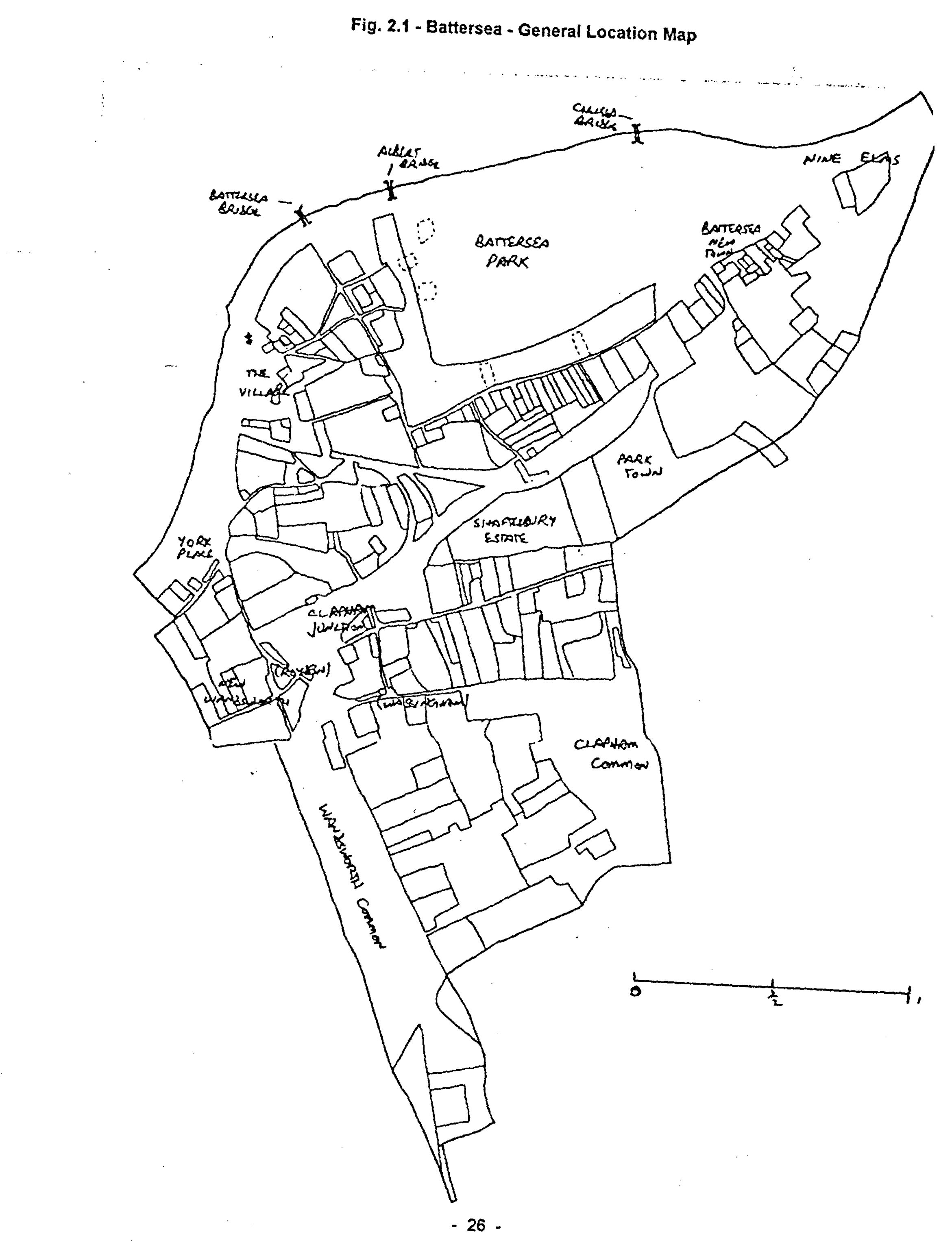 Fig. 2.1 – Battersea – General Location Map