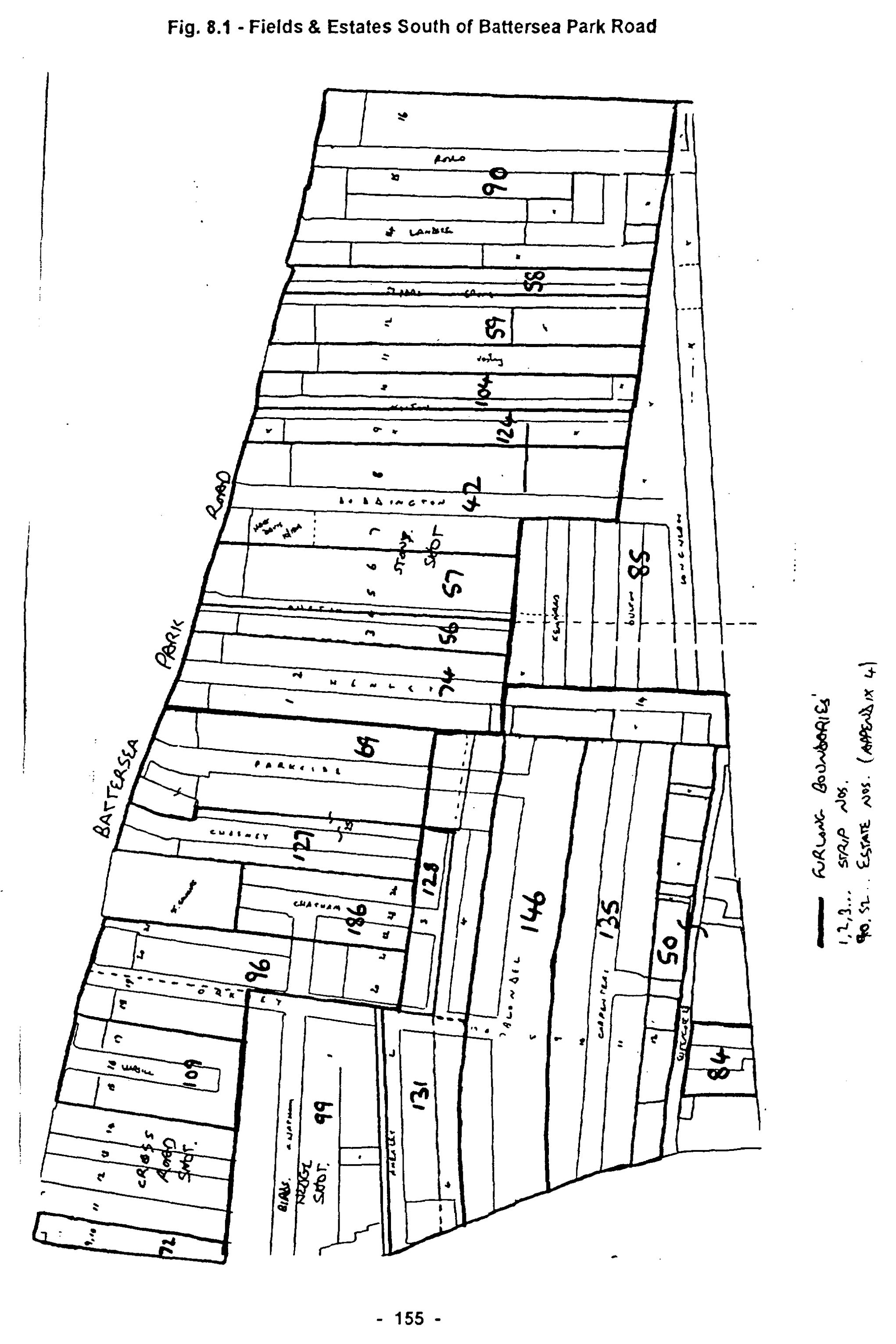 Fig. 8.1 – Fields & Estates South of Battersea Park Road
