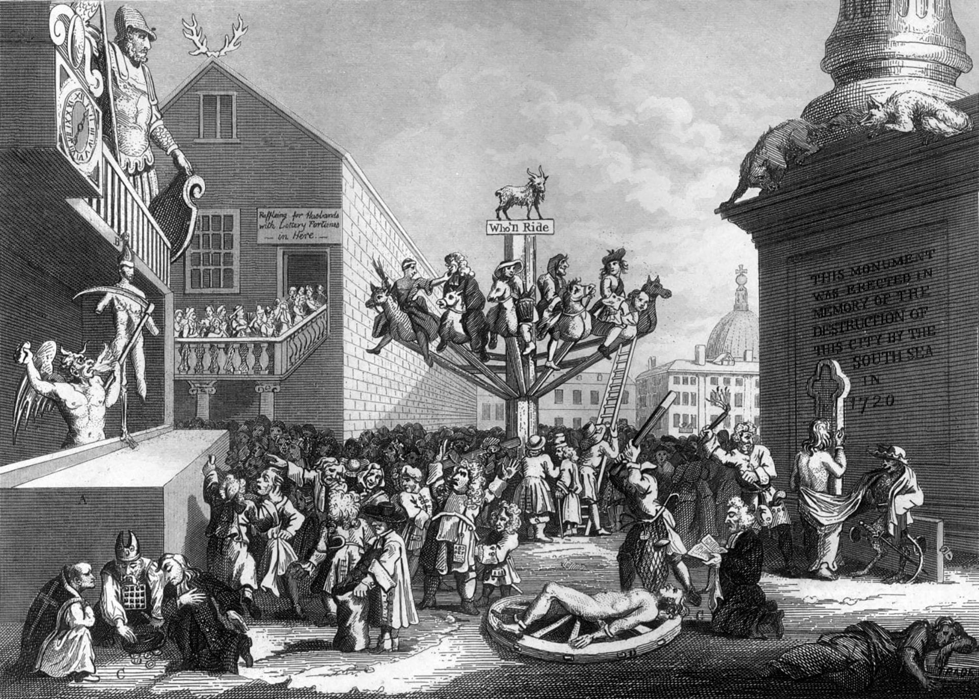 William Hogarth, An Emblematical Print on the South Sea Scheme, 1721