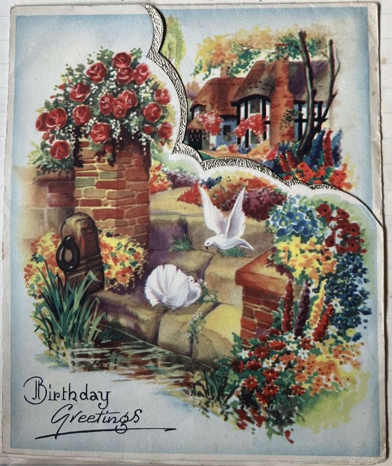 Birthday card from Stan to Muriel, 1955: the front