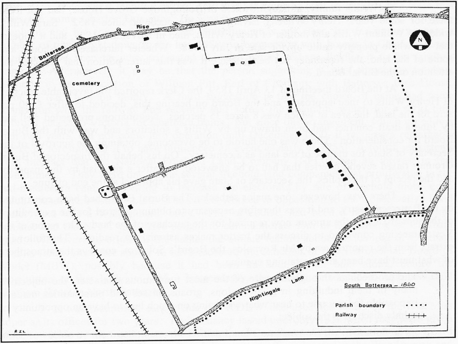 Fig. 4 – Sketch-map of the area in 1860