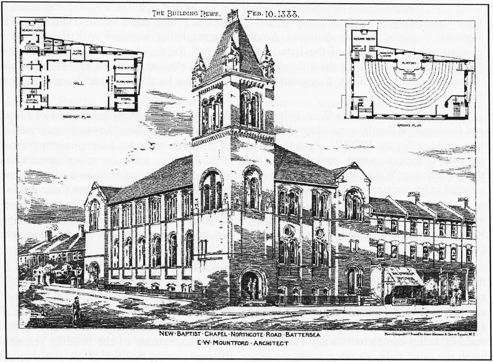 Fig. 12 – Northcote Road Baptist Church
