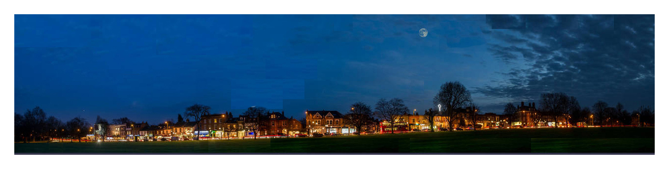 Bellevue Road at night, Christmas