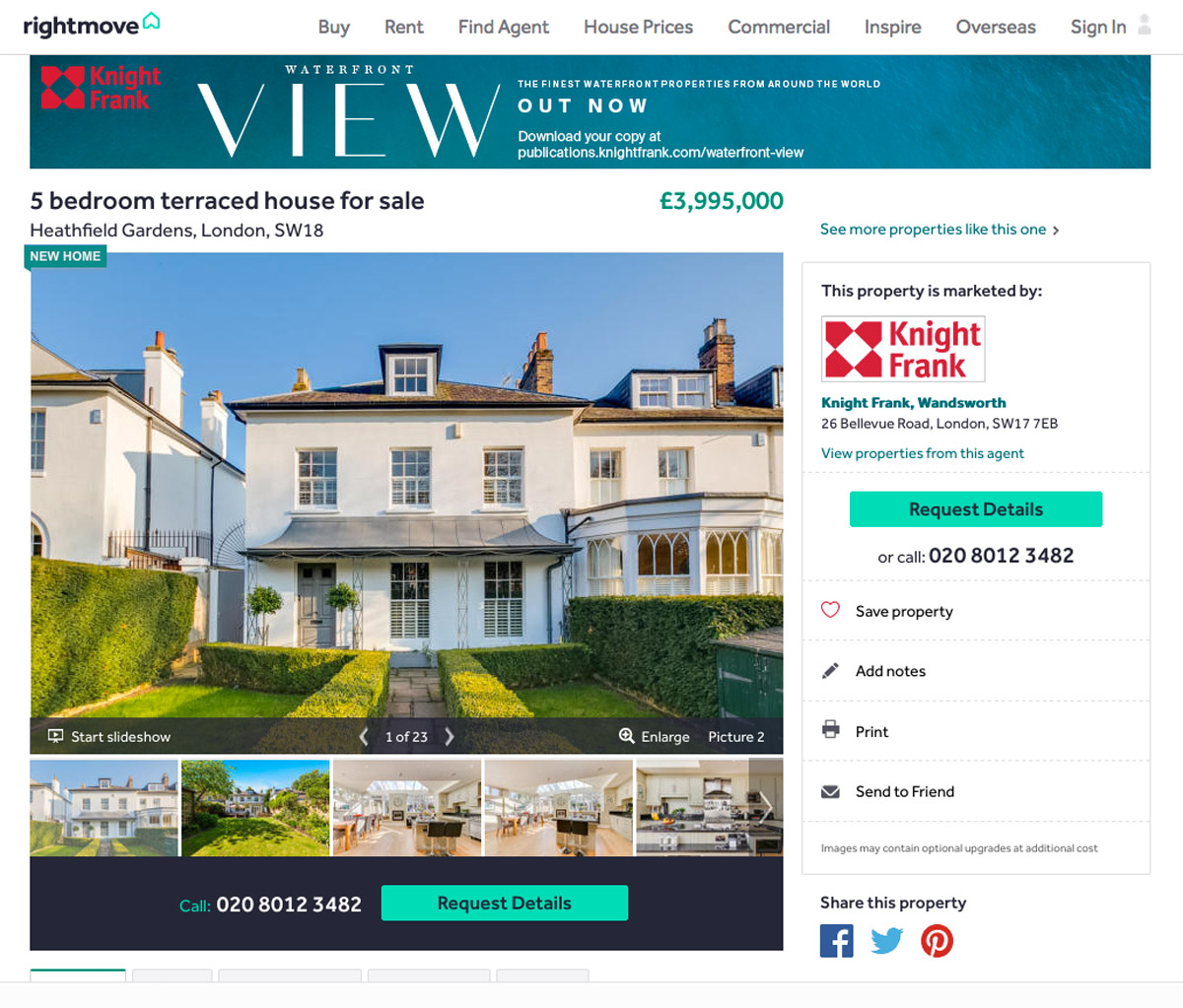 Heathfield Gardens cottages, photographed for Rightmove, 2020