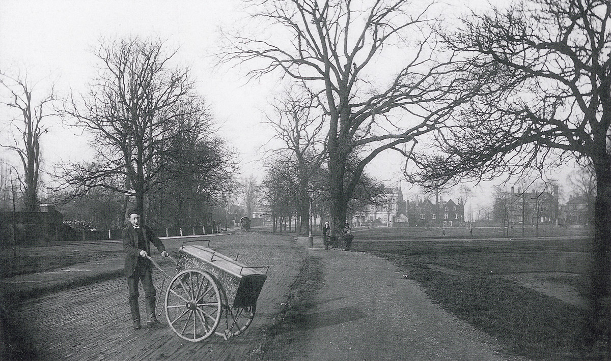 The top of Trinity Road and West Side, Wandsworth Common, looking towards North Side, probably 1880s