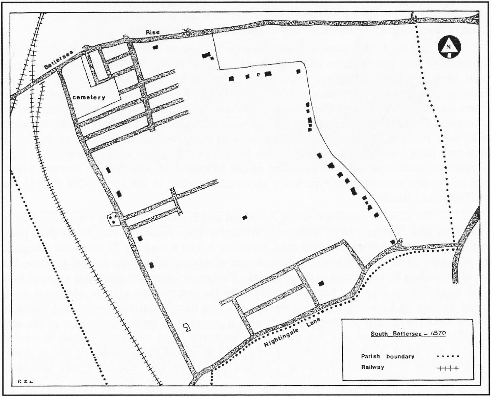 Fig. 6 – Sketch-map of the area in 1870